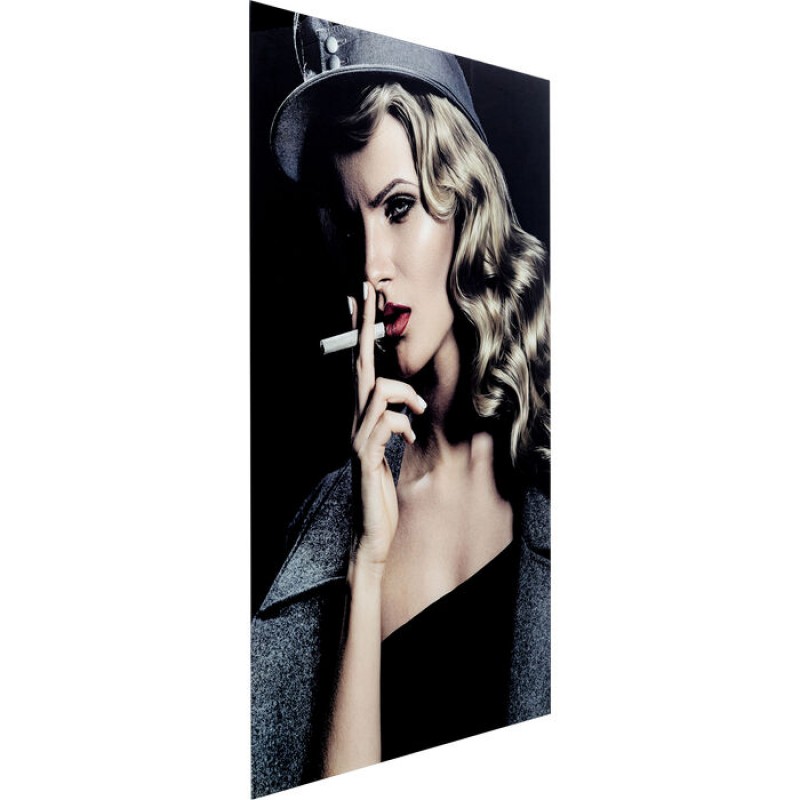 Picture Glass Smokey Lady 80x120cm