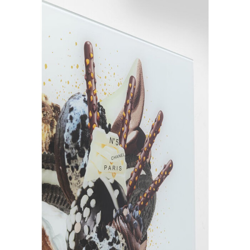 Picture Glass Rich Ice Cream 60x80cm