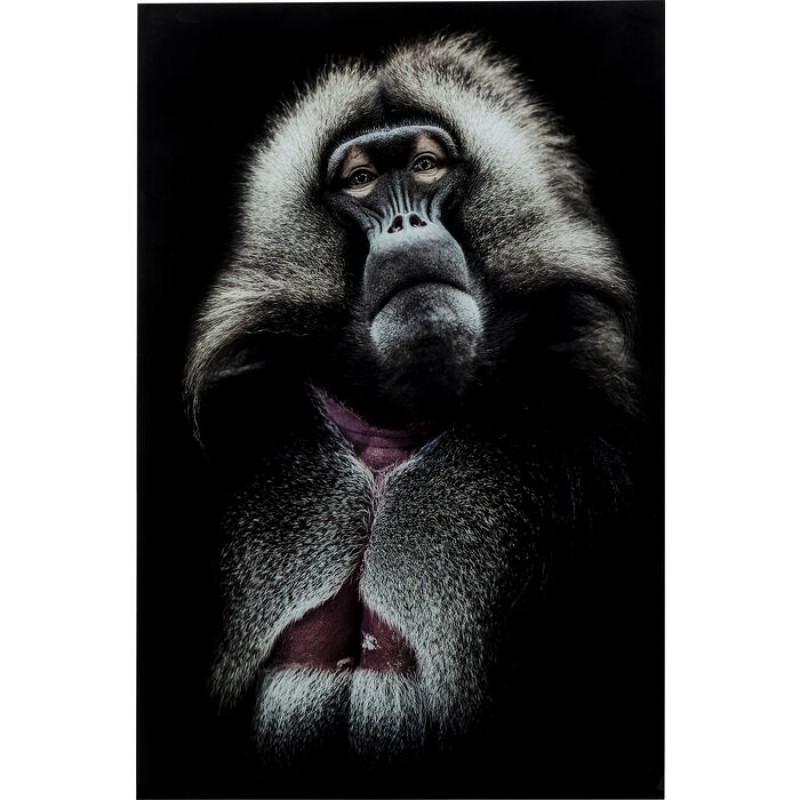 Picture Glass Grandfather Baboon 120x80