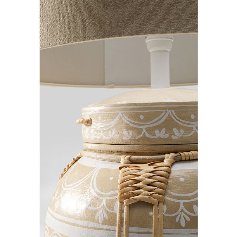 Table Lamp Basket Cream 73cm