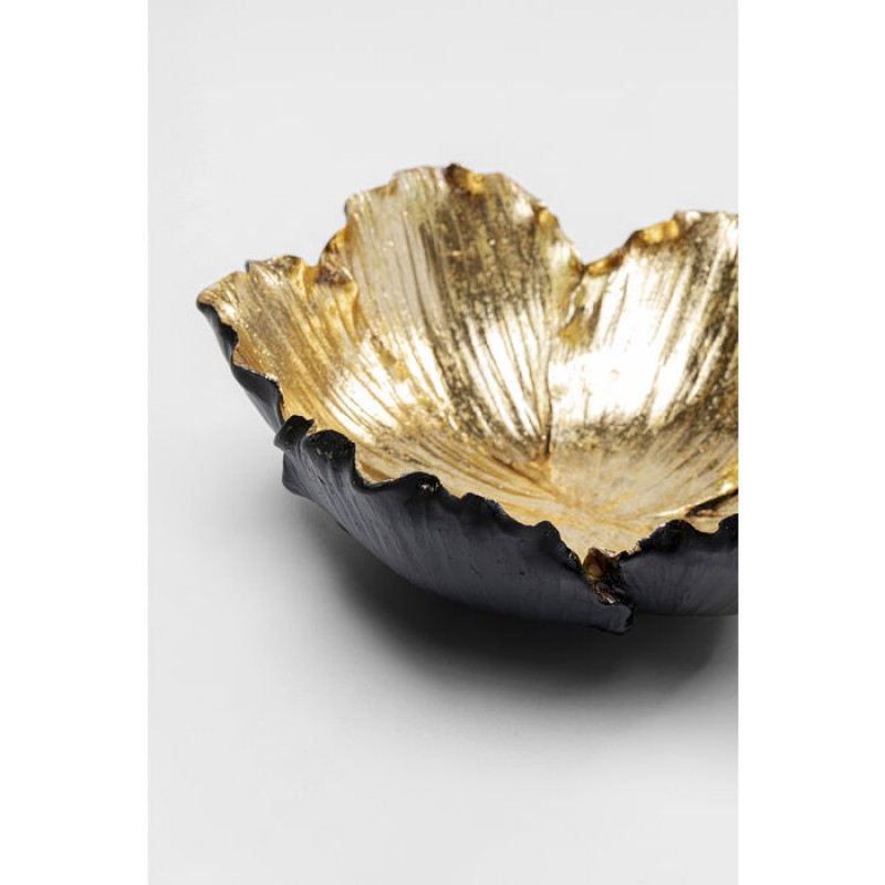 Deco Bowl Flower Bloom Black Gold Ø20cm