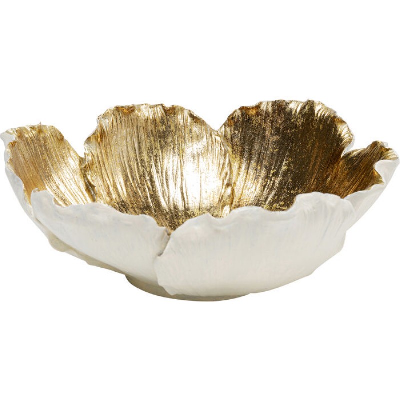 Deco Bowl Flower Bloom Cream Gold Ø25cm