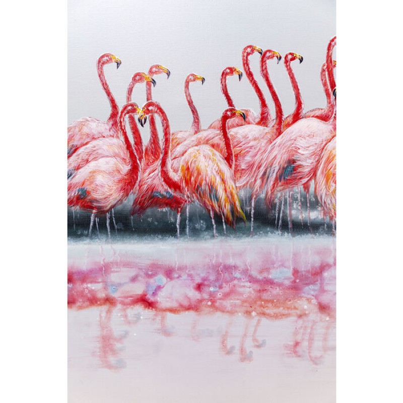 Framed Picture Dating Flamingos 100x120cm