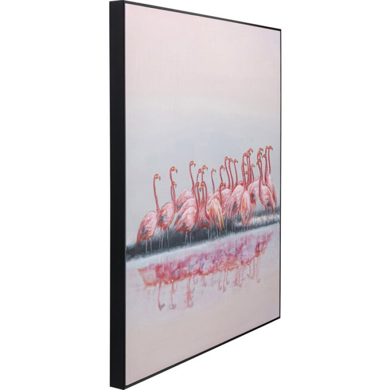 Framed Picture Dating Flamingos 100x120cm