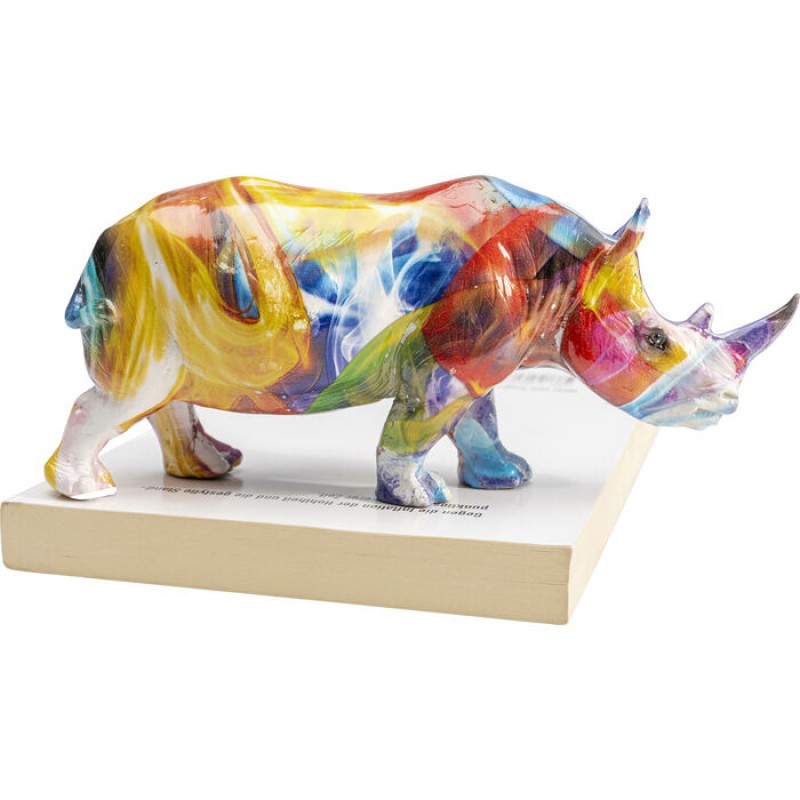 Deco Figurine Colored Rhino 17cm