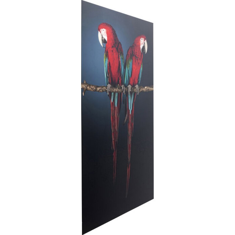 Glass Picture Twin Parrot 80x120cm