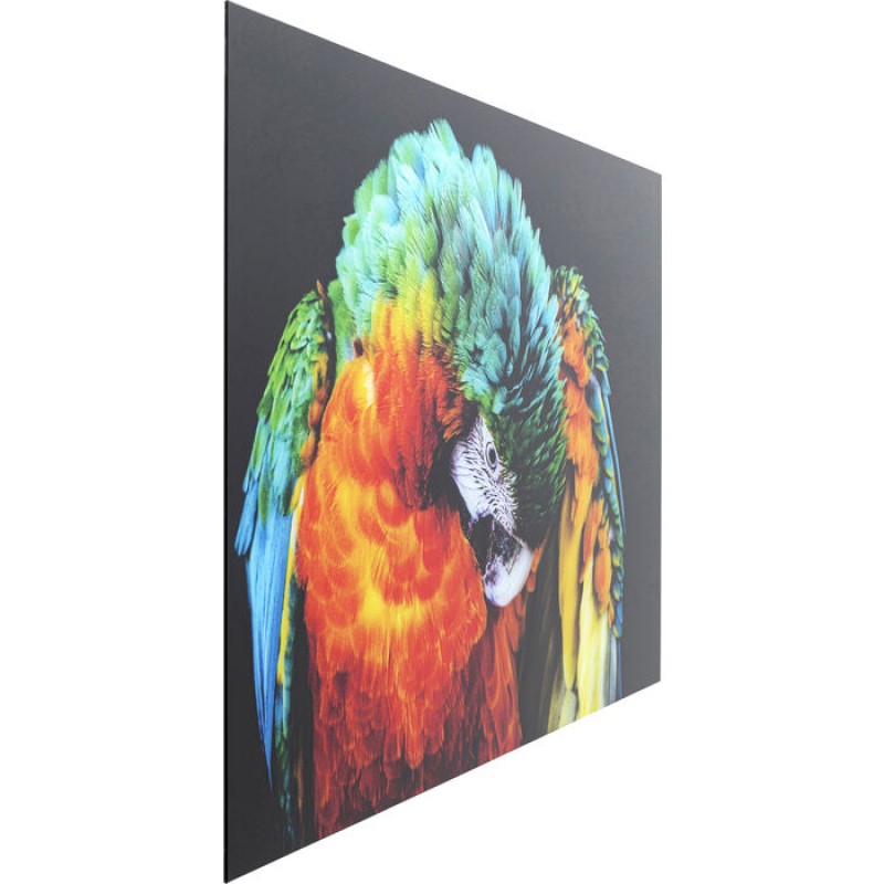 Glass Picture Tropical Parrot 120x80cm