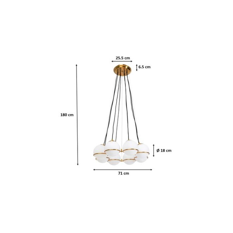 Pendant Lamp Globes Gold Ø71cm