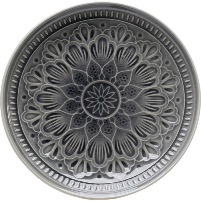 Plate Sicilia Mandala Grey Ø21cm