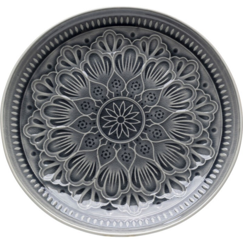 Plate Sicilia Mandala Grey Ø27cm