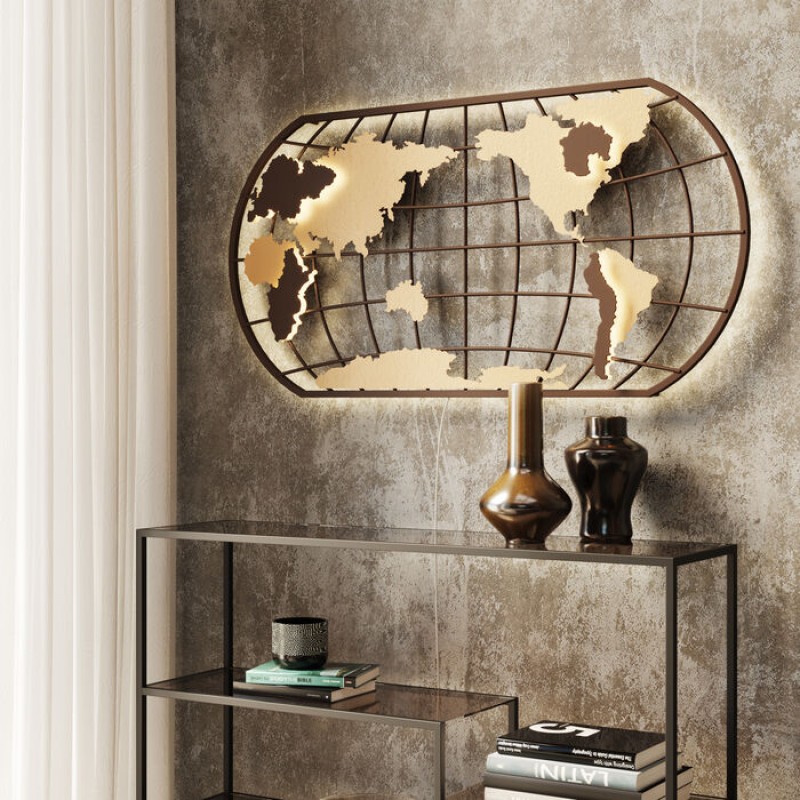 Wall Lamp Earth Grid 120x60cm