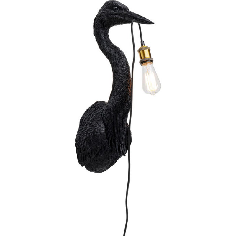 Wall Lamp Animal Heron Black 26x62cm