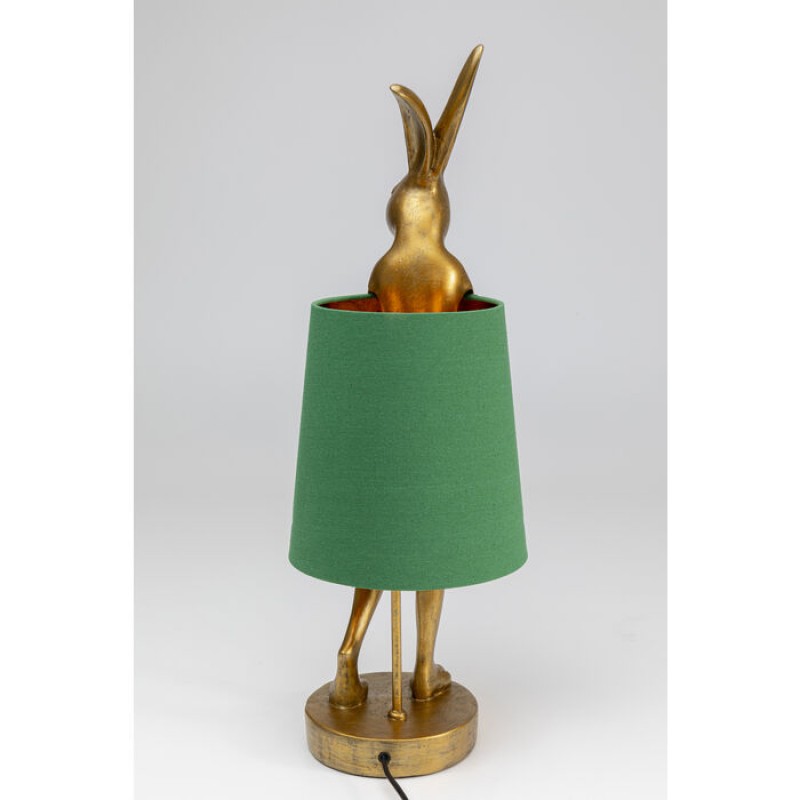 Table Lamp Animal Rabbit Gold/Green 68cm