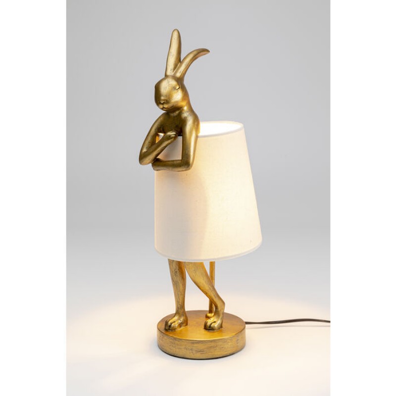 Table Lamp Animal Rabbit Gold/White 50cm