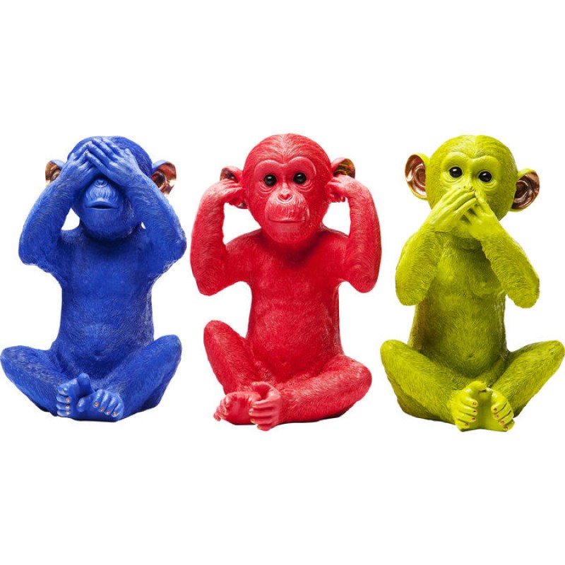 Money Box Monkey Mizaru Blue