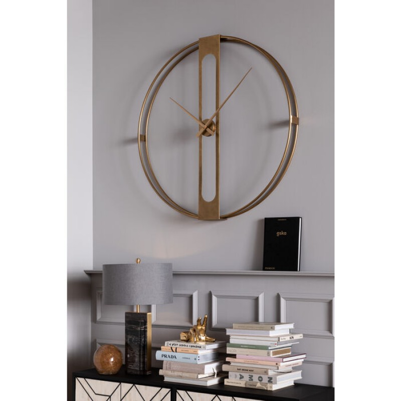 Wall Clock Clip Gold Ø107cm