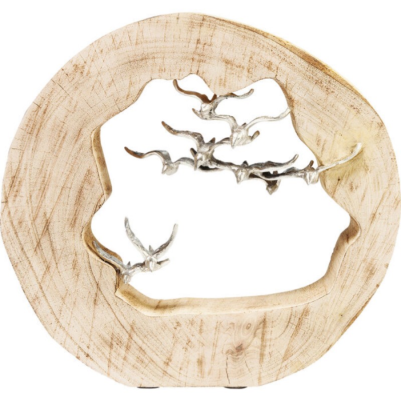 Deco Object Birds In Log