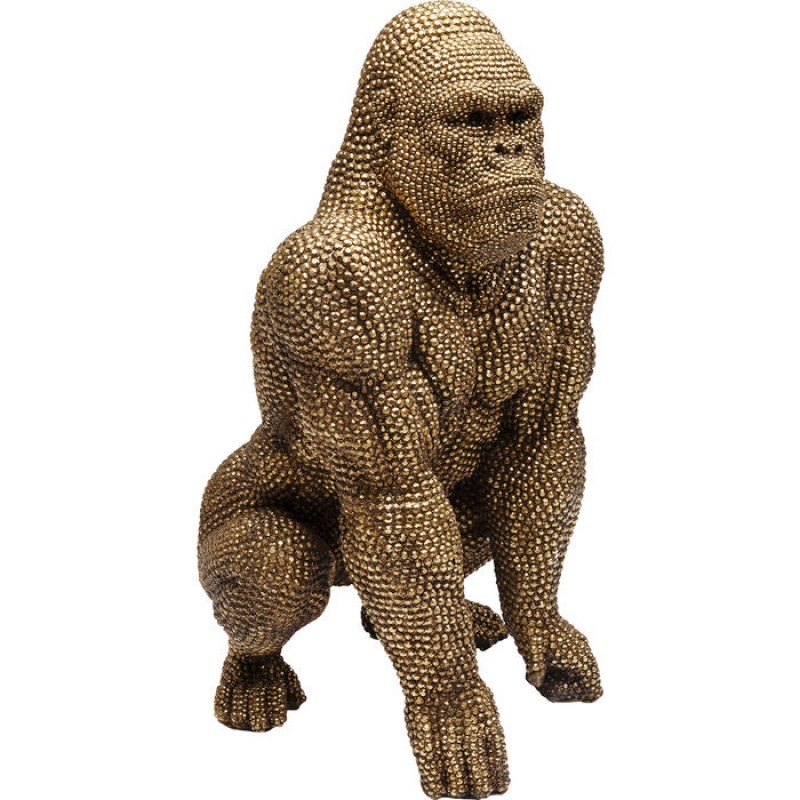 Deco Figurine Gorilla Gold 80cm