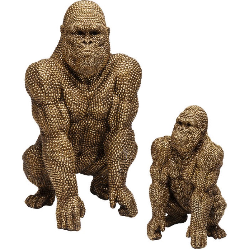 Deco Figurine Gorilla Gold 80cm