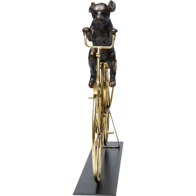 Deco Object Dog With Bicycle 44cm