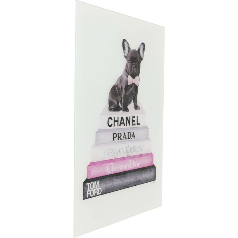 Picture Glass Fashion Dog 60x80cm