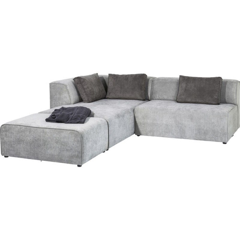 Corner Sofa Infinity Ottomane Grey Left