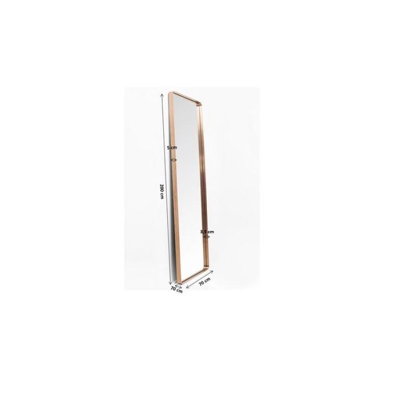 Mirror Curve Rectangular Copper 70x200cm