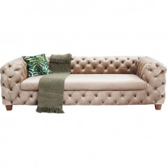 Sofa Desire 3-Seater Velvet Ecru