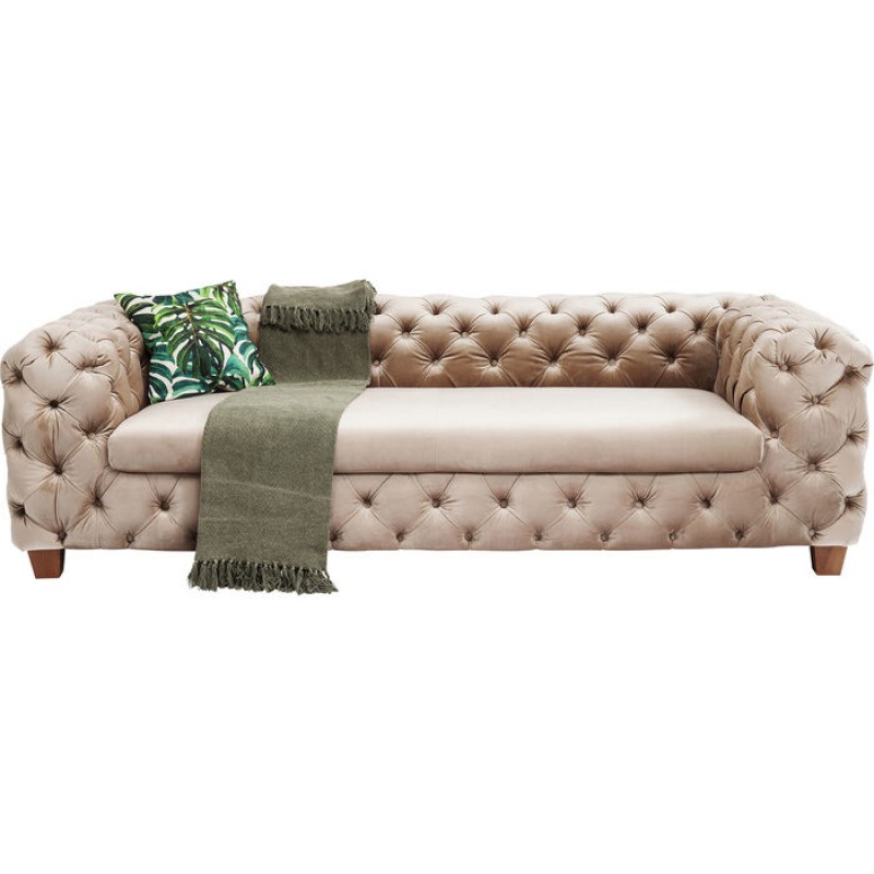 Sofa Desire 3-Seater Velvet Ecru