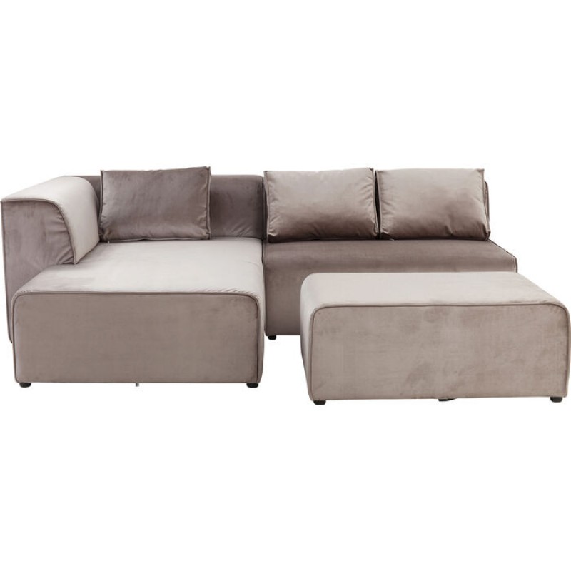 Sofa Infinity Velvet Taupe Left