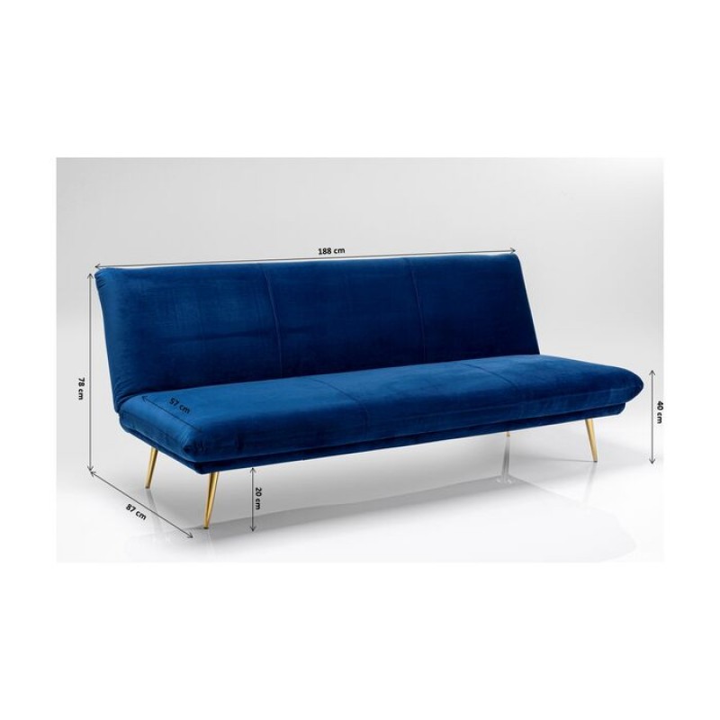 Sofa Bed Soda Blue 188cm