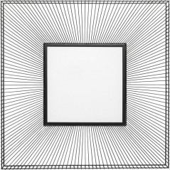 Mirror Dimension Square Black 91x91cm