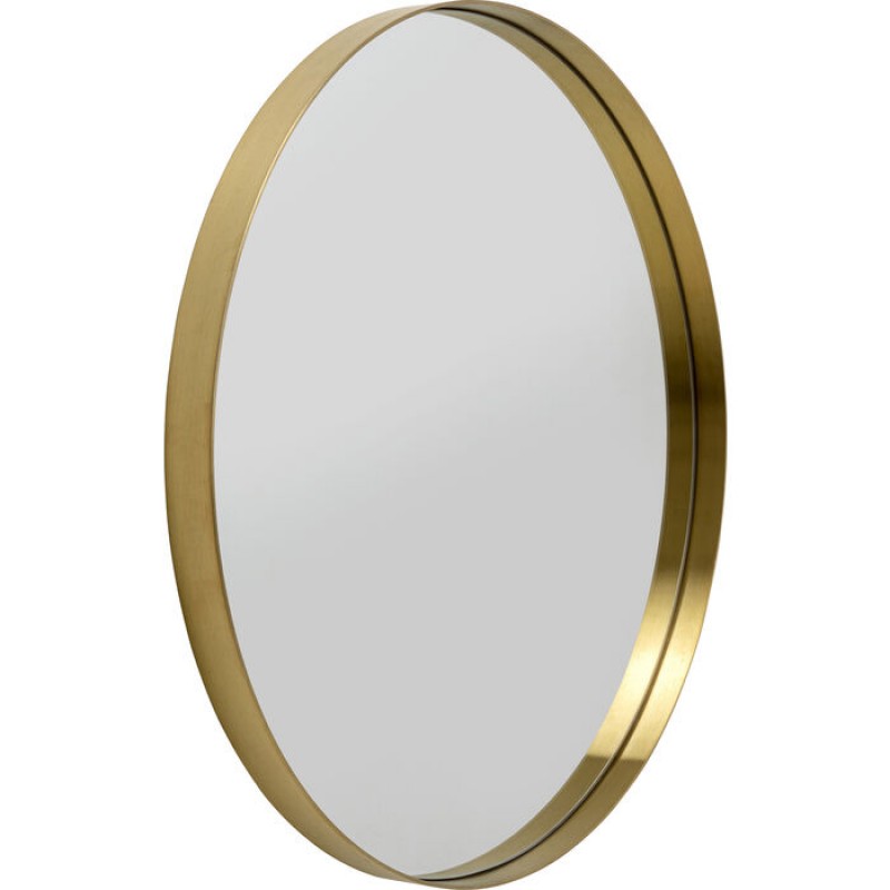 Mirror Curve Brass Ø80