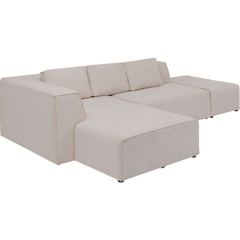 Corner Sofa Infinity Ottomane Cream Left