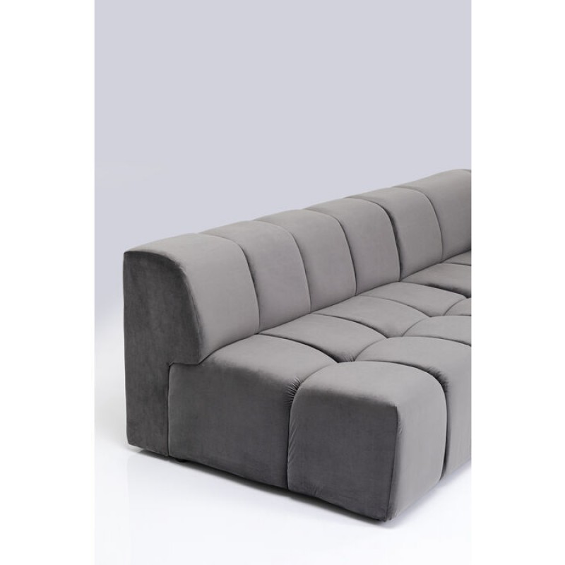 Corner Sofa Belami Velvet Grey Right