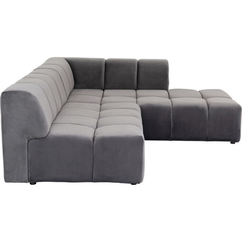 Corner Sofa Belami Velvet Grey Right