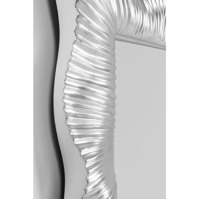 Wall Mirror Wavy Silver 94x124cm