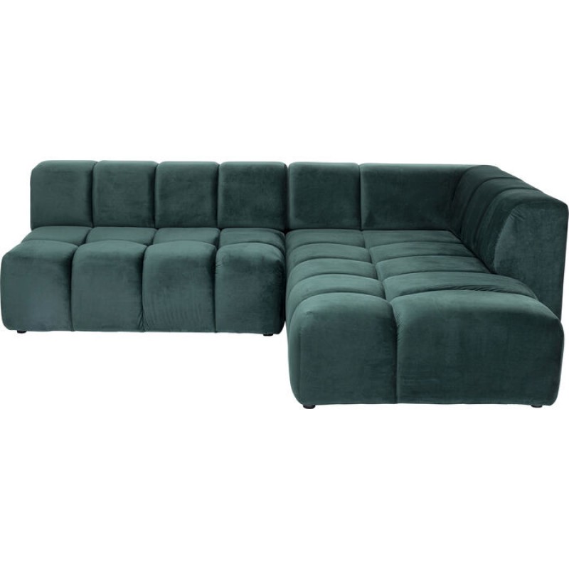 Corner Sofa Belami Velvet Dark Green Right 265cm