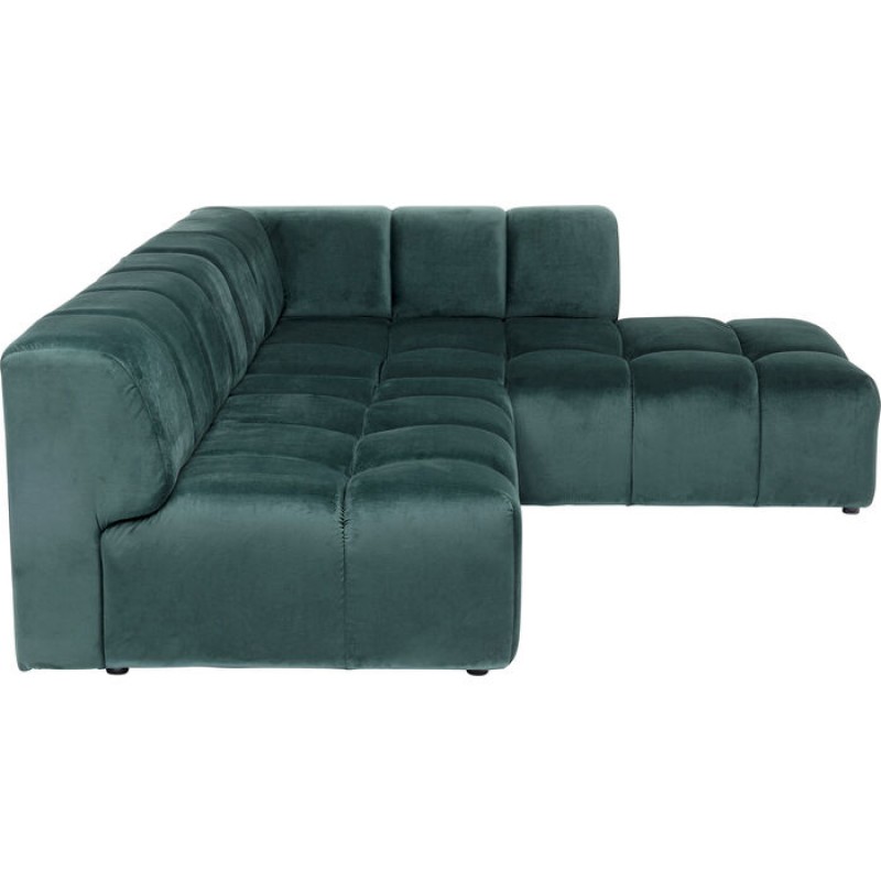 Corner Sofa Belami Velvet Dark Green Right 265cm