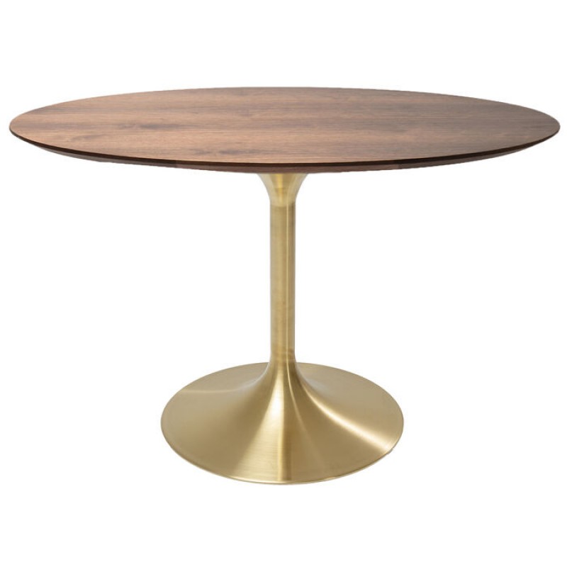 Table Invitation Set Walnut Brass Ø120cm