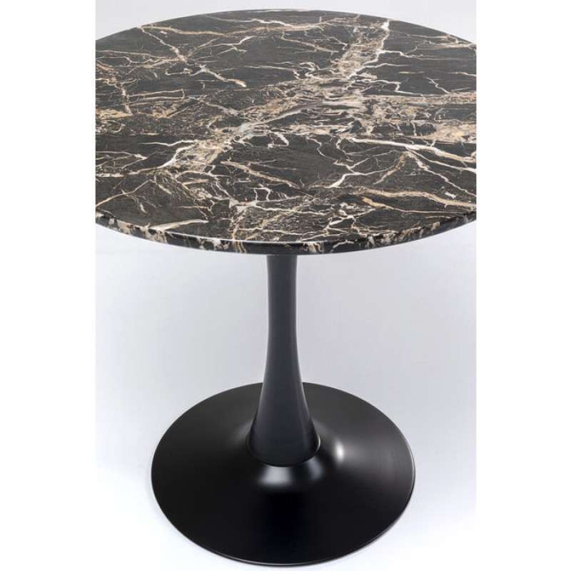 Table Schickeria Marbleprint Black Ø80cm