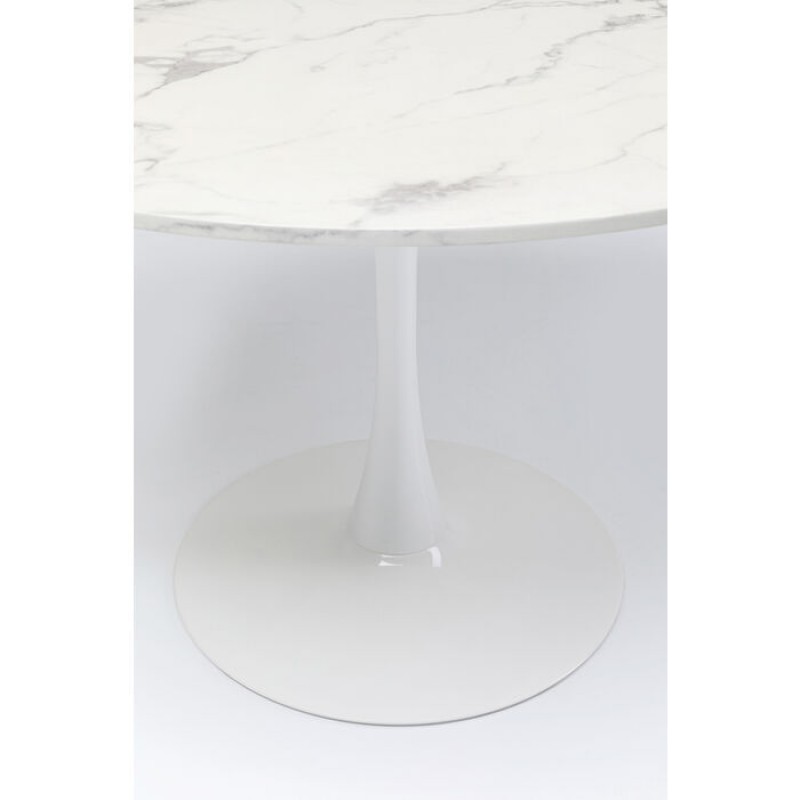 Table Schickeria Marbleprint White Ø80cm