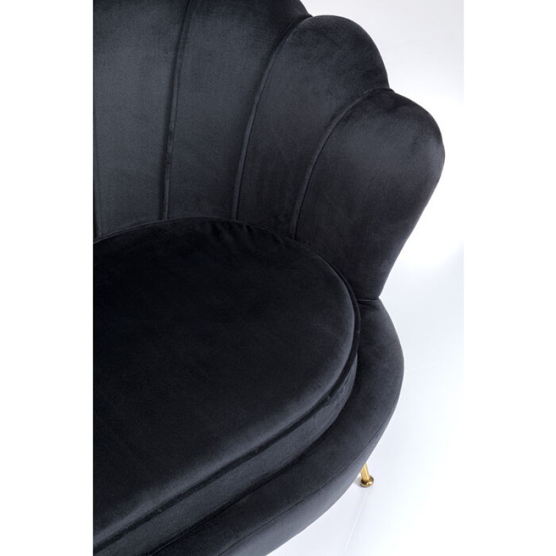 Sofa Water Lily 2-Seater Black 132cm