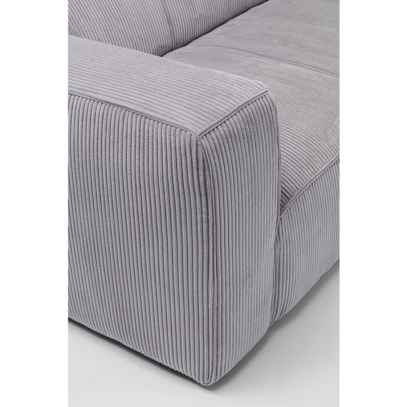 Sofa Cubetto Cord 3-Seater Light Grey 220cm