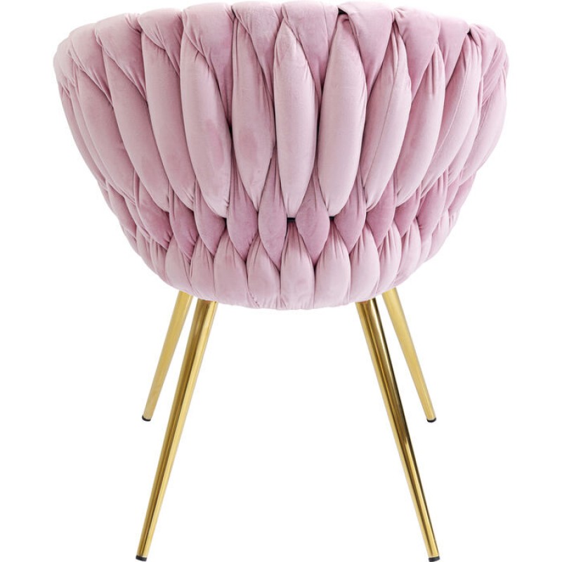 Chair with Armrest Knot Mauve