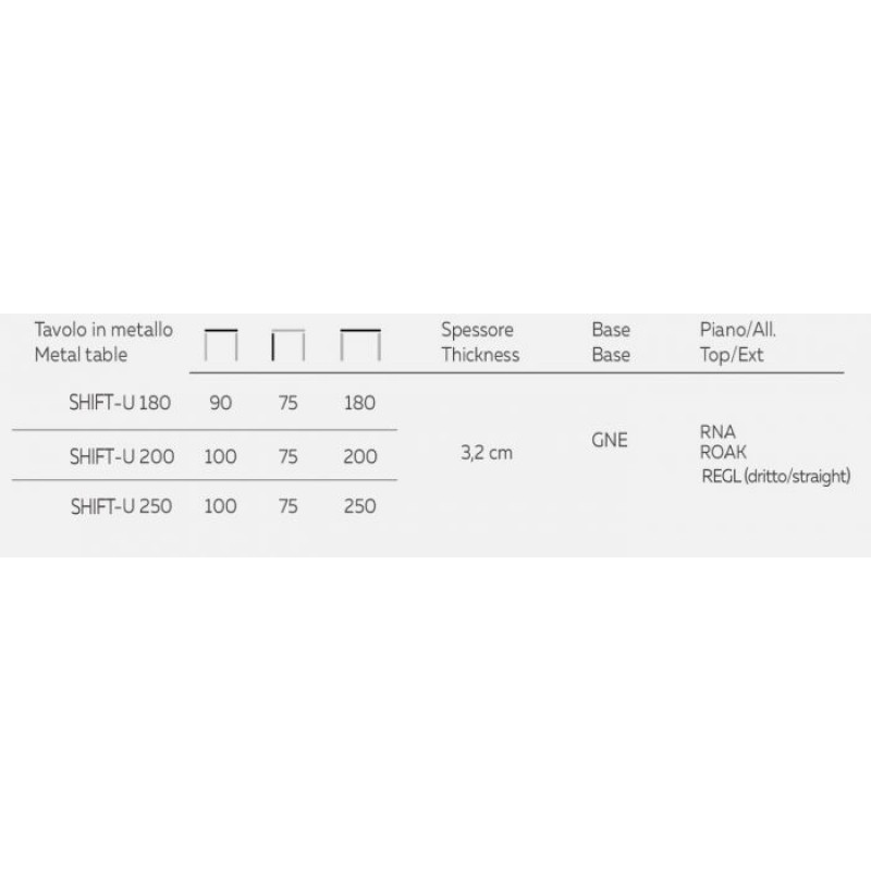 Natisa Shift-U Table 180