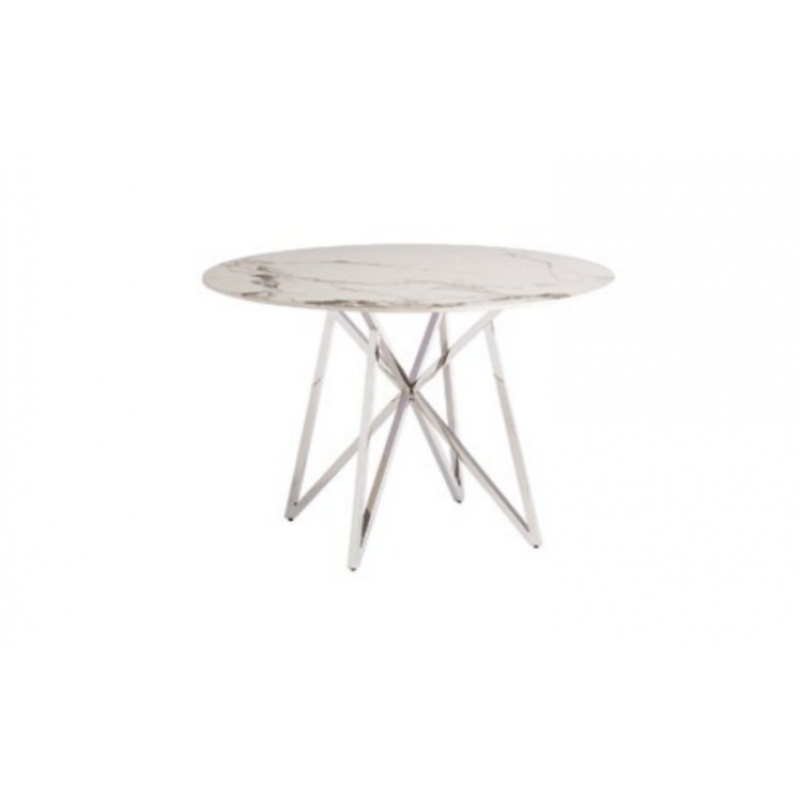 WOF Jennis Marble white 1.2M Round Dining table