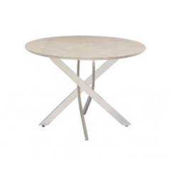 WOF Capri Natural Marble look 1.07 Round Dining Table