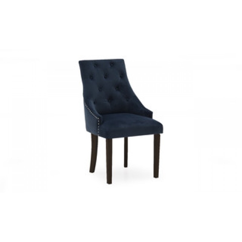 VL Hobbs Dining Chair - Velvet Midnight Wenge Leg 