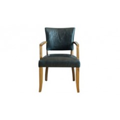 VL Duke Arm Chair Leather - Ink Blue